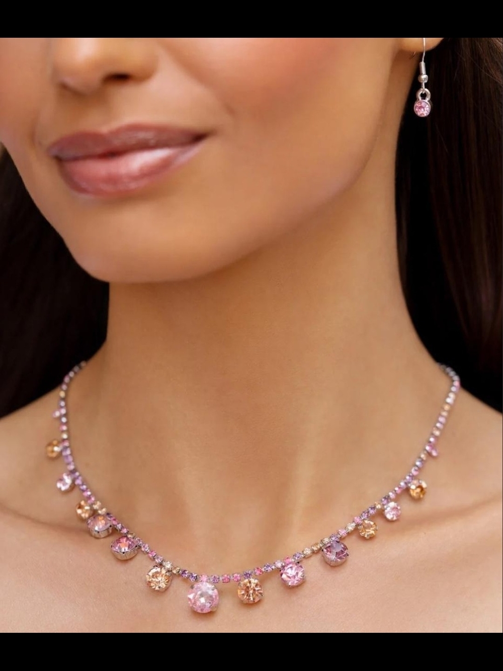 Multi Tone Pink Statement Necklace